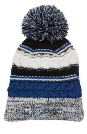 P Beanie 024 - Royal/Black/White