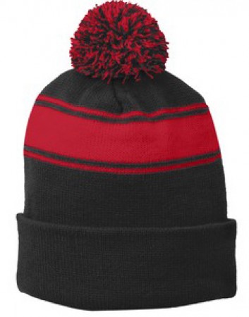 P Beanie 027 - Black/True Red