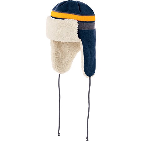 Trapper Beanie 007 - Navy/Gold/Graphite