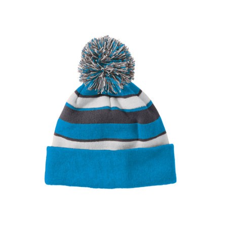 P Beanie 006 - Bright Blue/White/Graphite