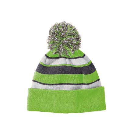 P Beanie 008 - Lime/White/Graphite