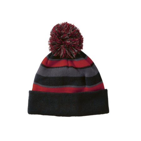 P Beanie 015 - Black/Scarlet/Graphite