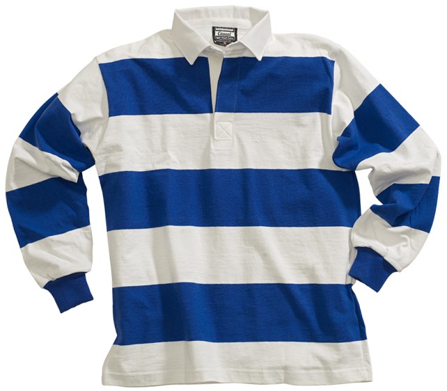 CAS 014 - Royal/White - Casual Rugby's - Lighter Weight - Barbarian In ...