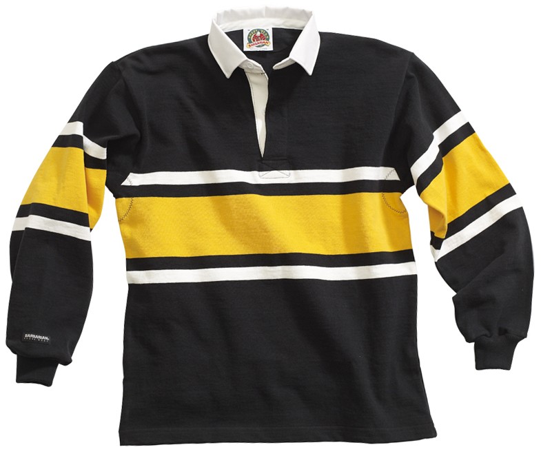 STK 024 - Black/White/Gold - Classic Rugby's - Heavy Weight