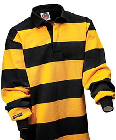Black rugby polo top