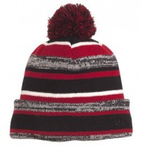 P Beanie 034 - Black/Scarlet