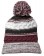 P Beanie 019 - Maroon/Black/White